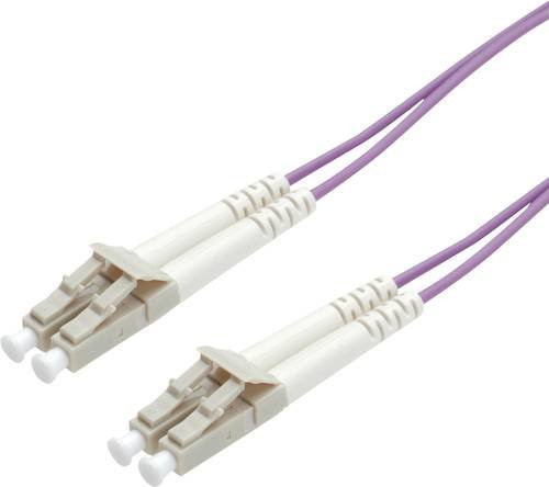 Roline LWL Anschlusskabel OM4 Multimode 50/125 µm Violett 5m mit LC-Stecker auf LC-Stecker - Bild 1
