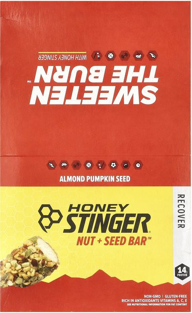 Honey Stinger Nut + Seed Bar Mandel Kürbiskern 12 x 56 g - Bild 1