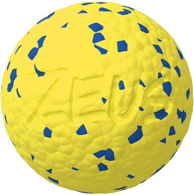 Zeus Hundespielzeug Nitro Ball mit Gewicht, Gelb-Blau, Ø 7,6 cm - Bild 1