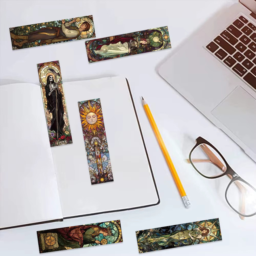 30 Stück Buntglas-Tarot-Lesezeichen in Multicolour für kreatives DIY und ästhetisches Lesen - Bild 2
