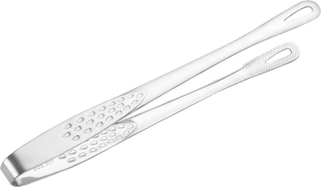 Elberta Grillzange aus Edelstahl in Silber, rutschfeste Steakzange mit langem Griff, Länge: 28 cm - Bild 1