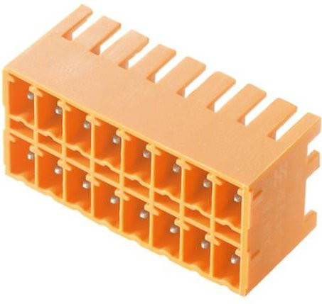 Weidmüller Buchsengehäuse-Platine BL/SL in Orange, 28 Polzahl, Rastermaß 3.81 mm, 20 Stück - Bild 1