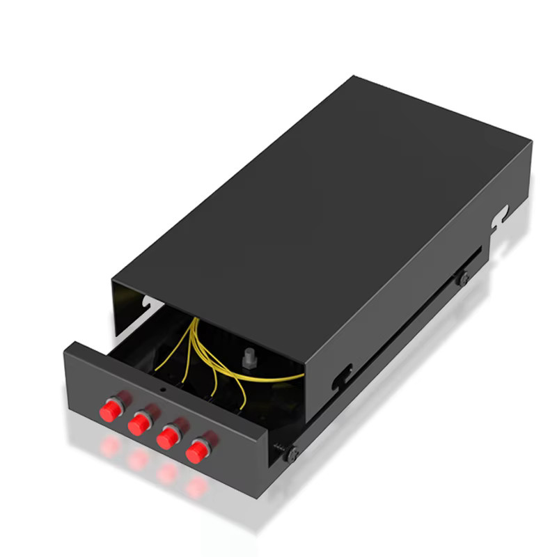 BYXGD Glasfaser-Anschlussbox in Schwarz mit 4 Anschlüssen SC/FC/ST/LC aus kaltgewalztem Stahl für Rechenzentren - Bild 2