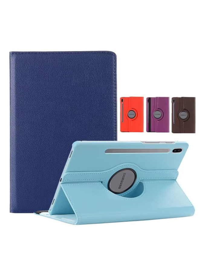 Leder Schutzhülle mit Rotationsfunktion für Samsung Galaxy Tab S11 S10 S9 S8 S7 S6 Lite A9 A8 A7 Plus Ultra FE in Blau - Bild 2