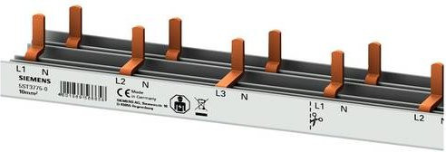 Siemens Stiftsammelschiene Indus.Sector kompakt, 10mm2, Farbe: silver, Länge: 1000mm - Bild 1