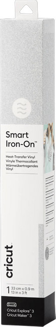 Cricut Smart Iron-on Bügelfolie Glitter Silber, B: 33 cm, L: 90 cm - Bild 1