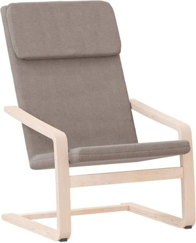 Vidaxl Relaxsessel in Skandinavischem Design aus Stoff in Taupe Meliert - Bild 1