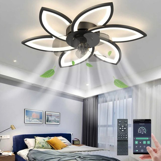 KY DUIBHNE LED Deckenventilator mit integrierter Beleuchtung und stummem Reversibel-Modus für dein Wohnzimmer - Bild 1