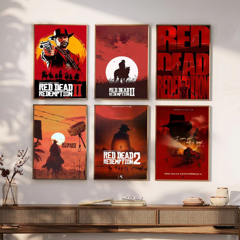 Red Dead Redemption 2 Wandaufkleber und Poster aus wasserfestem Papier von Potdemiel - Bild 4