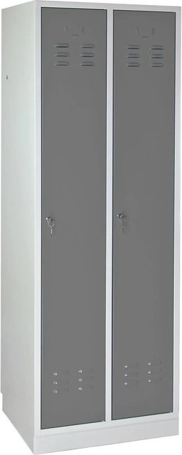 PROREGAL Garderobenschrank Ermine mit 2 Türen in Lichtgrau, H x B x T: 178 x 60 x 50 cm - Bild 1