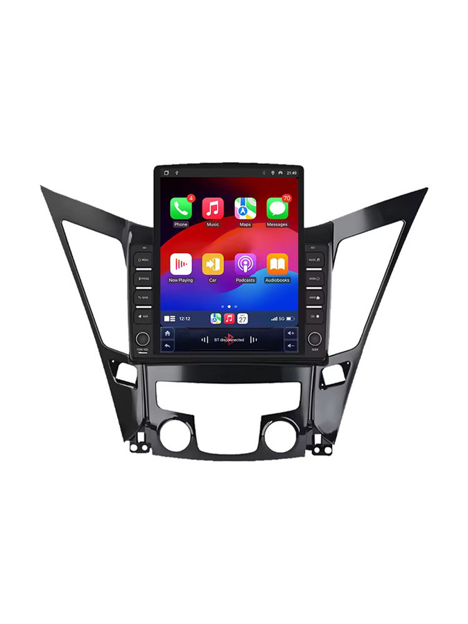 GcPaSr Android 16 Autoradio im Tesla-Stil mit 9,7 Zoll vertikalem Bildschirm, GPS Navigation und Multimedia-Player für Hyundai Sonata I40 I45 (2011-2015), Schwarz - Bild 6