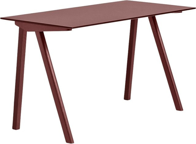 HAY Copenhague Cph90 Schreibtisch mit Eichenfurnier und Linoleum in Rot, B/T/H: 130 x 65 x 65 cm - Bild 1
