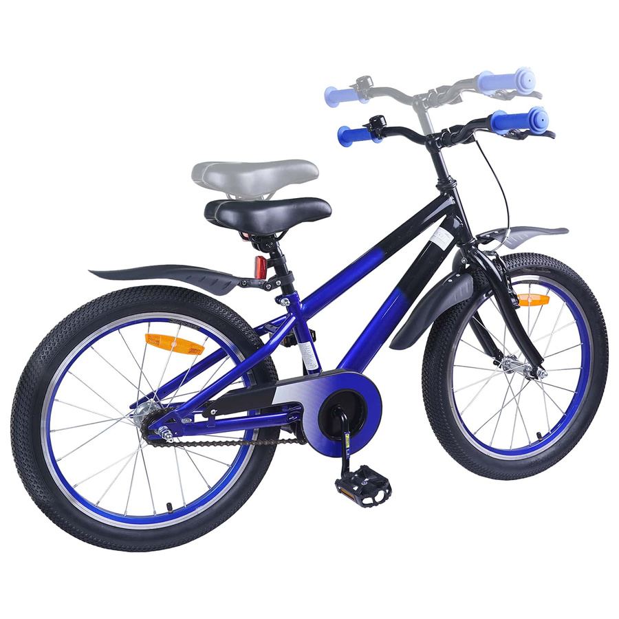 VD Home Furnishing Kinderfahrrad 18 Zoll Blau und Schwarz - Bild 2