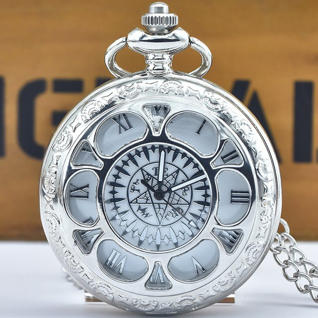 Wecin Taschenuhr Halskette, Quarz, Silber, Herren und Damen - Bild 1