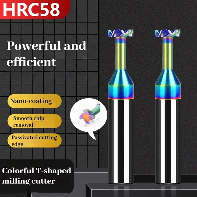 TiCN beschichteter T-Slot Schaftfräser aus Wolframkarbid für CNC Router in Multicolor - Bild 1