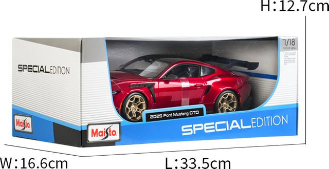 Maisto Ford Mustang GTD, Modellauto, 1:18, Metall, Rot - Bild 1