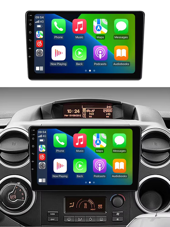 MEKEDE Wireless CarPlay Android Auto Autoradio Stereo mit Bluetooth in Schwarz für Citroen Berlingo B9 und Peugeot Partner 2008 - 2019 - Bild 6