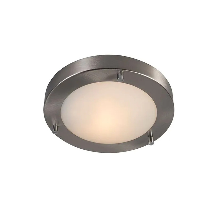 QAZQA Moderne Deckenleuchte Yuma 18 aus Metall in Weiß und Silber, IP44, dimmbar, Rund für Badezimmer - Bild 2