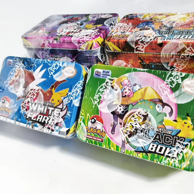 Bandai Pokémon Eisen-Metall-Box, Sammelkarten, Schwarz/Weiß, Bunt / Mehrfarbig - Bild 1