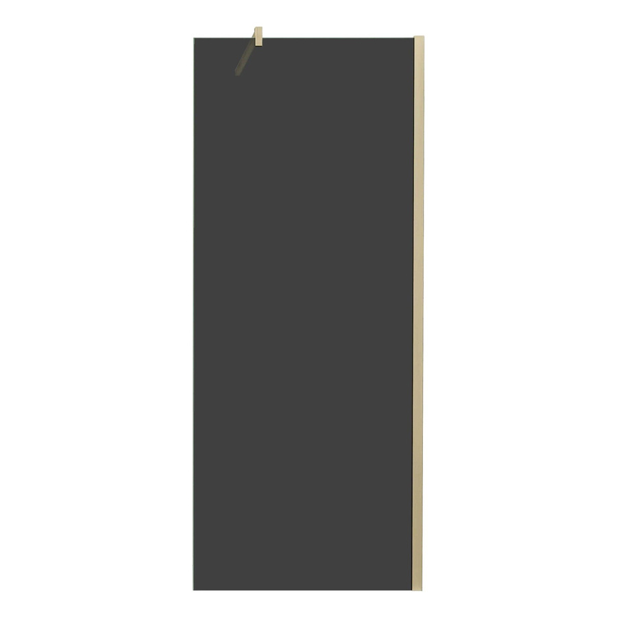 AICA Walk In Duschtrennwand mit Goldrahmen, B: 100 cm, H: 200 cm, 8mm NANO-Glas in Grau mit Glasschutzfolie und Easy-Clean-Beschichtung GT132 - Bild 2