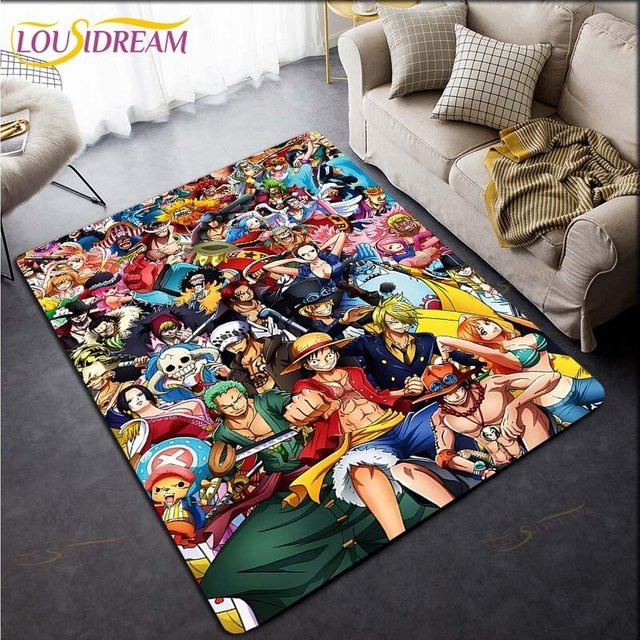 Waschbarer One Piece Anime Teppich in Multicolour für Wohnzimmer und Schlafzimmer, B/T: 60 x 40 cm - Bild 1