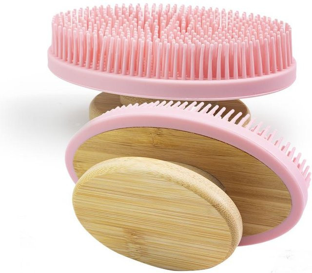 NATAWA Badebürste mit Bambusgriff, rosa, Unisex - Bild 1