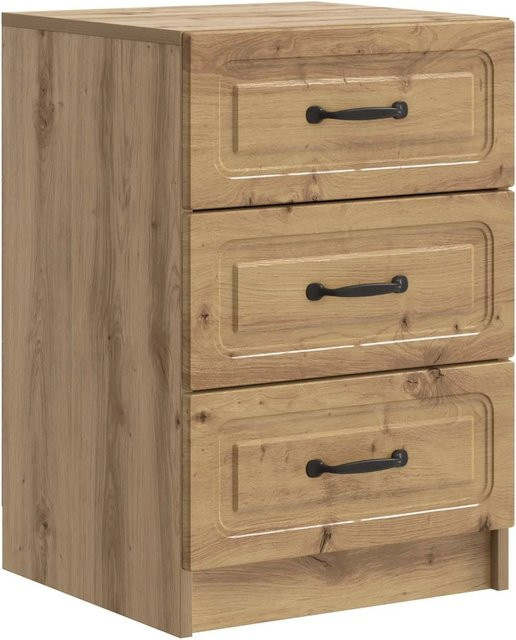 vidaXL Nachttisch Artisan-Eiche in Braun im Vintage-Design, B/T/H: 43 x 41 x 63,5 cm - Bild 1