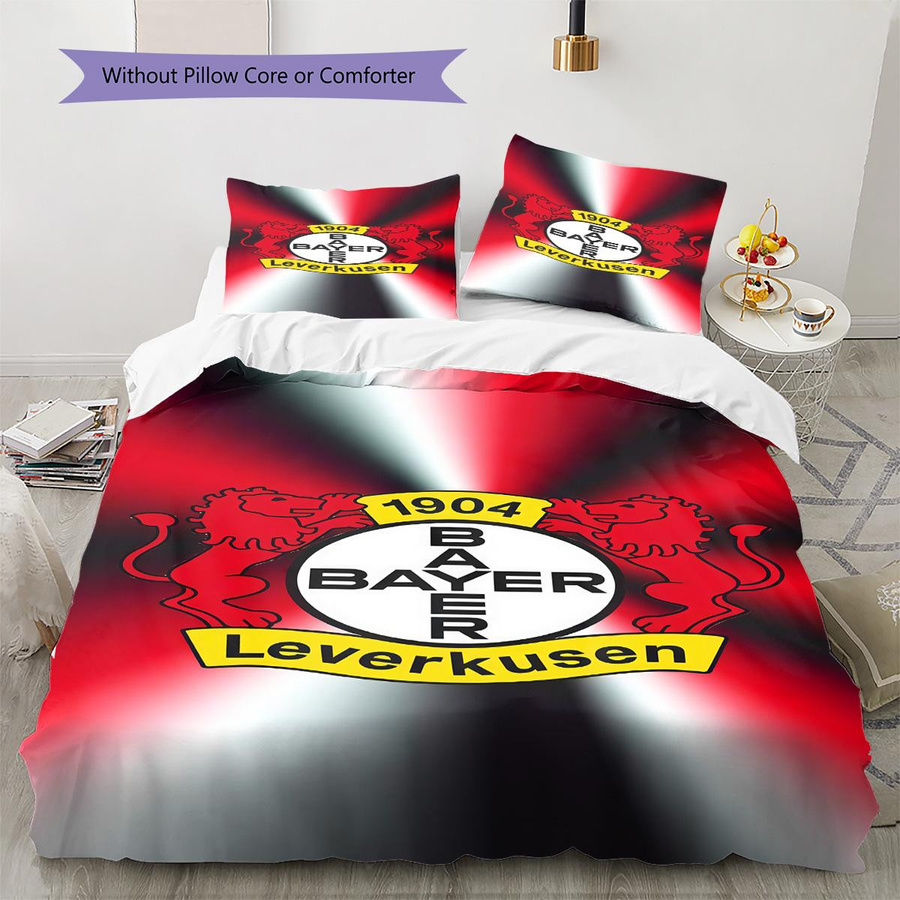 Leverkusen Logo Bettwäsche-Set mit Teppichmuster, bestehend aus 1 Bettbezug und 2 Kissenbezügen, B/H: 200 x 200 cm - Bild 6