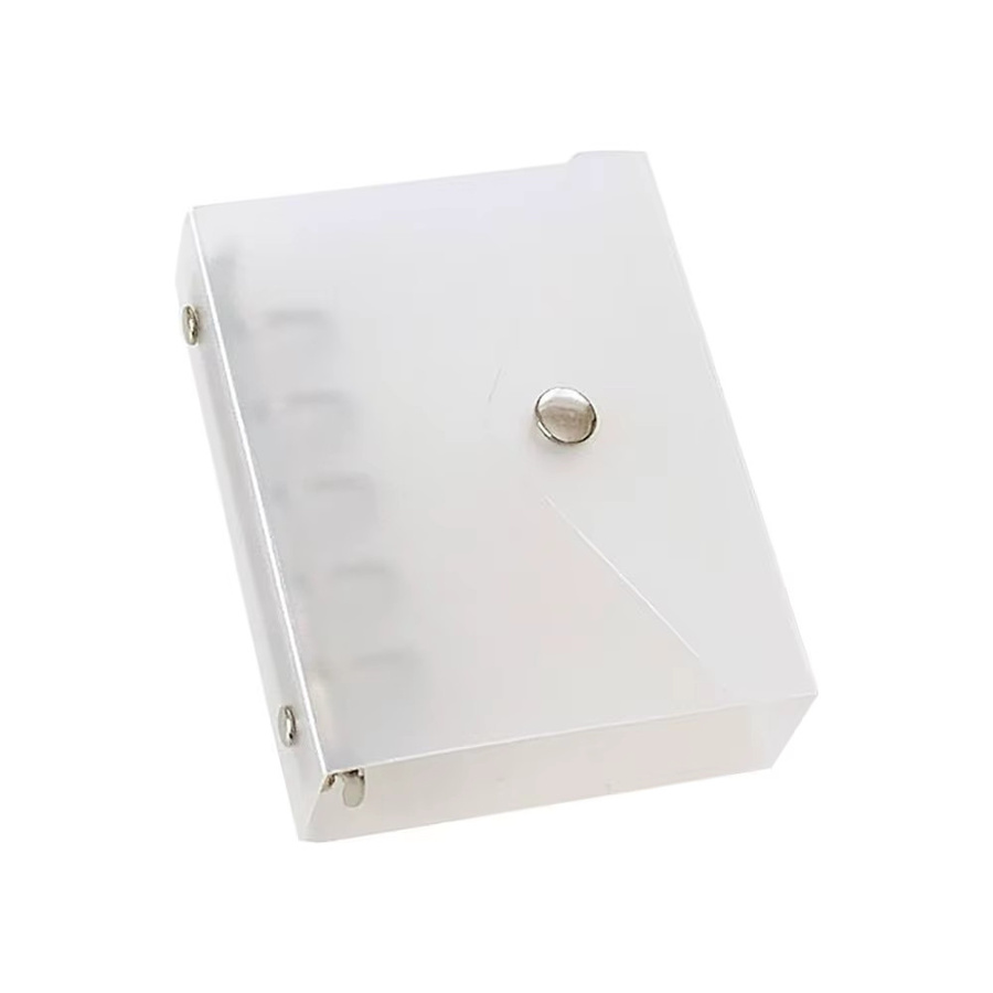 Halbtransparenter A7 Ringbuch-Einband mit Umschlagclip aus Kunststoff für dein Notizbuch-Organizer - Bild 2