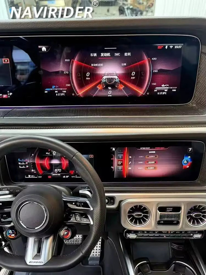 Jetalon Android Multimedia-Autoradio mit 24,6 Zoll Display für Mercedes Benz G-Klasse W463 (2013-2025), GPS, CarPlay und 4G, Schwarz - Bild 6
