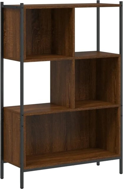 vidaXL Bücherregal in Braun, Industrial Design, Wandmontage, B/T/H: 72 x 28 x 109 cm - Bild 1