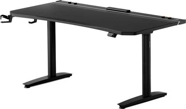 DIABLO CHAIRS X-Forge Elektrisch Verstellbarer Gaming-Schreibtisch Schwarz B: 160 cm, T: 80 cm - Bild 1