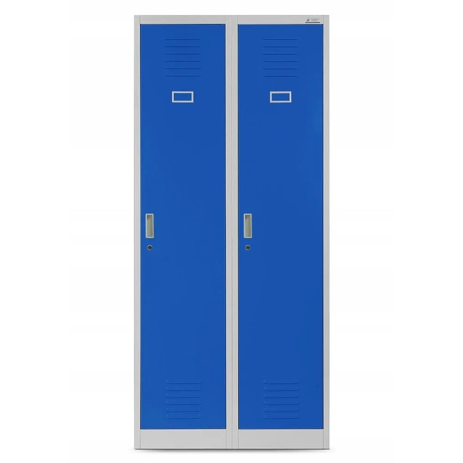 Jan Nowak Kleiderspind Kacper mit 4 Fächern aus Stahl in Grau-Blau, Höhe: 180 cm, Breite: 80 cm, Tiefe: 50 cm - Bild 2