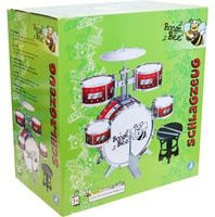 VEDES Schlagzeug Set für Kinder mit Basstrommel, Pedal, Tom Toms, Hi-Hat, Trommelstöcken und Hocker, B/T/H: 75 x 58 x 41 cm - Bild 1