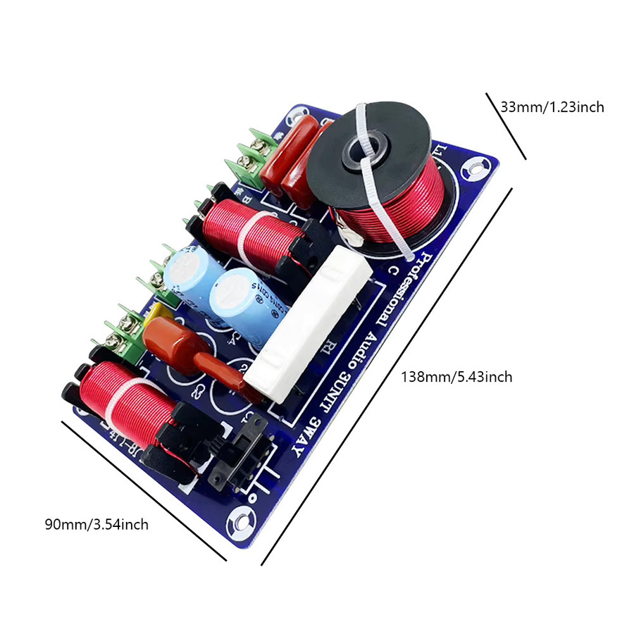 ALLOYSEED 250 W 3-Wege HiFi Audio Lautsprecher Frequenzteiler Crossover für DIY Home Audio Systeme, Multicolor - Bild 6