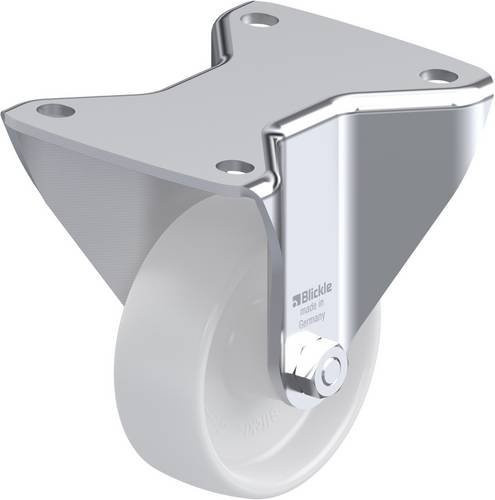 Blickle Bockrolle BH-PO 100G-3 mit weißem Kunststoffrad, Durchmesser: 100 mm, Tragfähigkeit: 280 kg - Bild 1