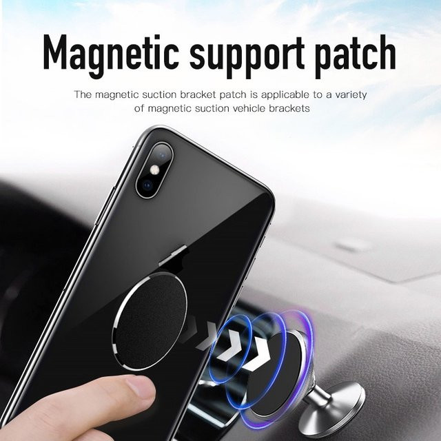 WSSHE Magnetische Metall-Disk-Platte für die Auto-Handyhalterung, Rot, Universal Luftauslass-Halterung für Mobiltelefone und GPS - Bild 1