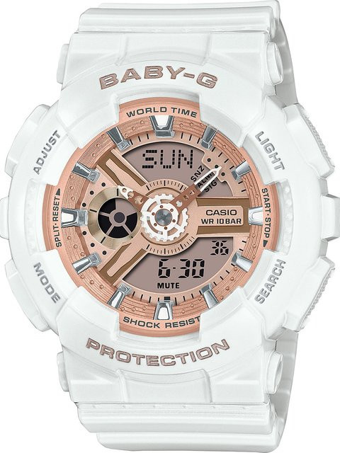 Casio Baby-G Armbanduhr, Analog-Digital, Quarz, Kunststoff, Schwarz, 43 mm, 10 ATM, Herren - Bild 1
