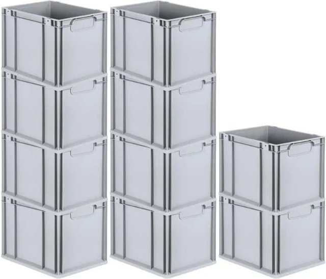 PROREGAL Spar Set 10x Eurobox Nextgen Economy Transportbehälter Grau H x B x T: 32 x 30 x 40 cm - Bild 1