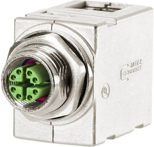 Metz Connect MWN911A415 Sensor-Aktor-Einbausteckverbinder Schaltschrankdurchführung aus Zinkdruckguss in Silber - Bild 1