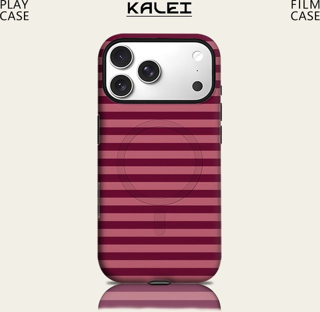 Robuste doppelschichtige Handyhülle von Potdemiel mit Fuchsia- und Lila-Farbverlauf für iPhone 17 16 15 14 13 Pro Max Plus, magnetisch kompatibel - Bild 1