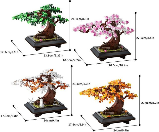 Bai Fen Bai Toys MOC Vier Jahreszeiten Bonsai Baum, Baustein, ab 14 Jahren - Bild 1