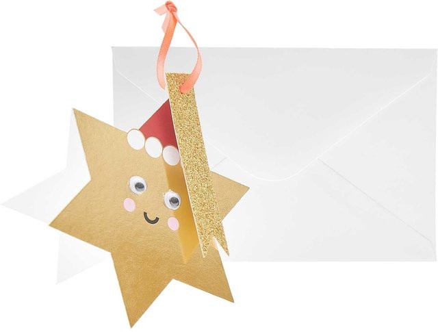 Rico Design Paper Poetry Kärtchen mit Wackelaugen Stern A7/C7 - Bild 1