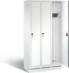 C+P Garderobenschrank Evolo in Weiß mit Korpus Verkehrsweiß, H x B x T: 180 x 90 x 50 cm - Bild 1