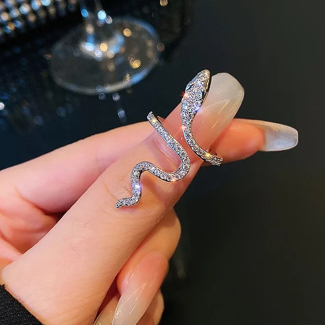 Huitan Schlangenring, Silber, Zirkonia, Damen - Bild 1