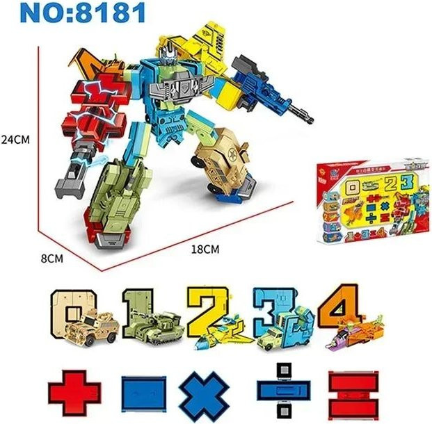 Yiran toy 1 Transformation Number Robot, Montagebausteine, 10-teiliges Set - Bild 1