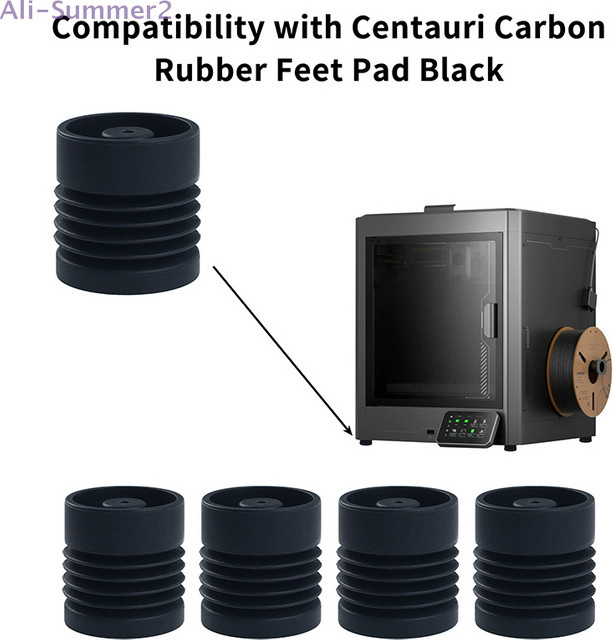 Elegoo Anti-Vibrationsfüße für Centauri Carbon 3D-Drucker, weiche und elastische Ersatzteile, Schwarz - Bild 1