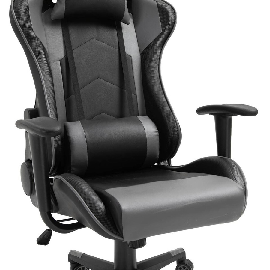 Vinsetto Gaming Stuhl in Schwarz aus Kunstleder mit Kopfstütze und Armlehnen, B/T/H: 74 x 120 x 136 cm - Bild 4