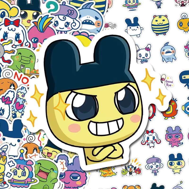 Bandai Tamagotchi Aufkleber, Mametchi Kuchipatchi, Vinylaufkleber - Bild 2