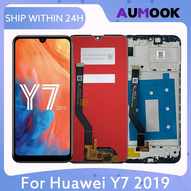 Huawei Y7 2019 LCD Display mit Touchscreen Digitizer Panel und Rahmen in Schwarz für DUB-LX1 DUB-LX3 Ersatzteil 6,26 Zoll - Bild 1